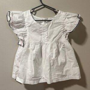 Janie and Jack White Ruffle Sleeve Blouse